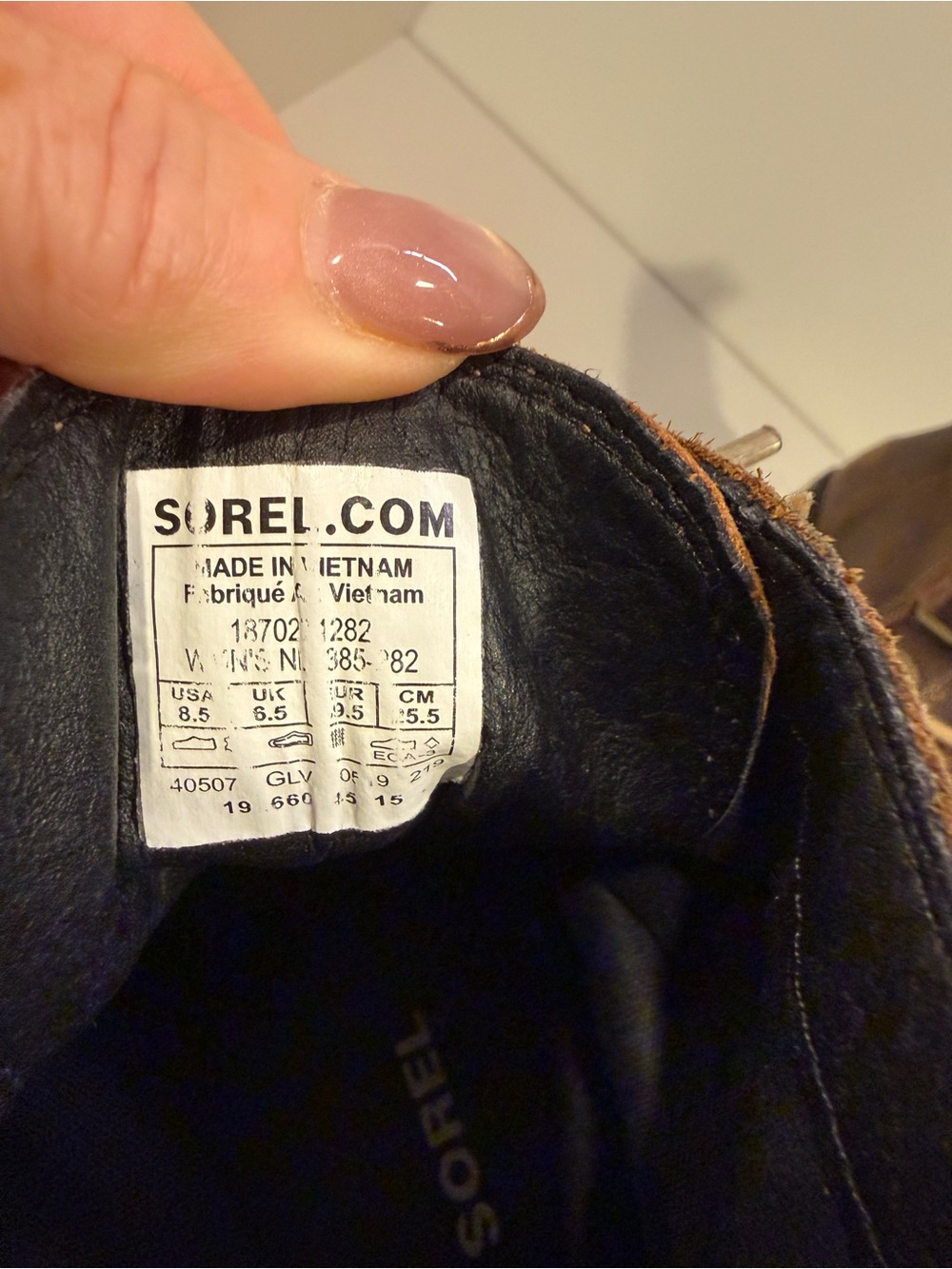Sorel Brown Leather Lace-Up Ankle Boots - Picture 6 of 6